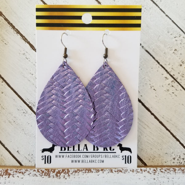 GENUINE Purple Metallic Braided Fishtail Weave