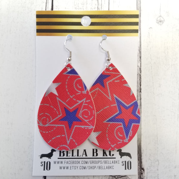 FAUX Americana Stars on Red