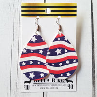 FAUX Americana Patriotic Stars and Waiving Stripes