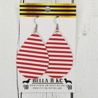 FAUX Red and White Stripe