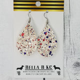 FAUX Glitter Americana Red White and Blue