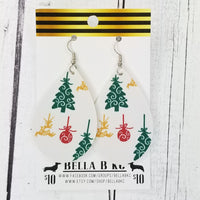 FAUX Christmas Tree Red Green Gold