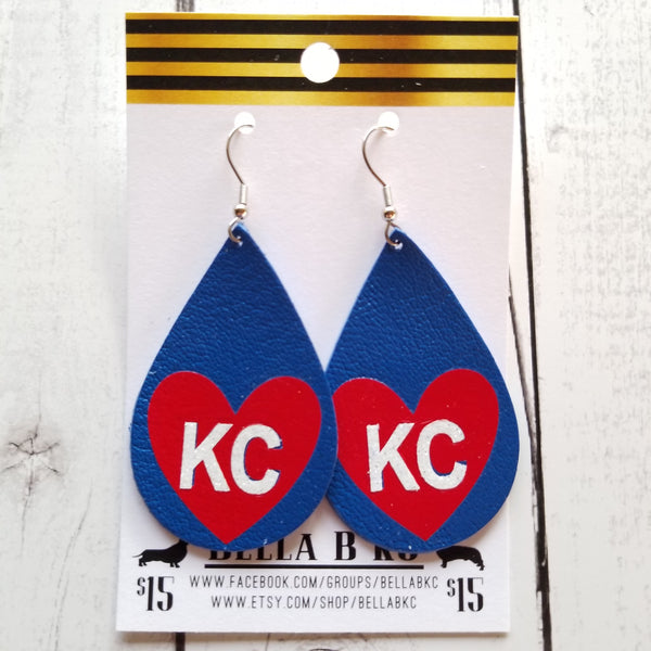 GENUINE Sports Kansas City I Heart KC Red White & Blue