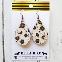 GENUINE CORK Spotted Cheetah Leopard on White