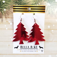 GENUINE CORK Christmas TREE Metallic Red Foil