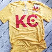 KC Heart on Yellow T-Shirt