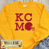 Kansas City Football KCMO Helmet Tee or Sweatshirt