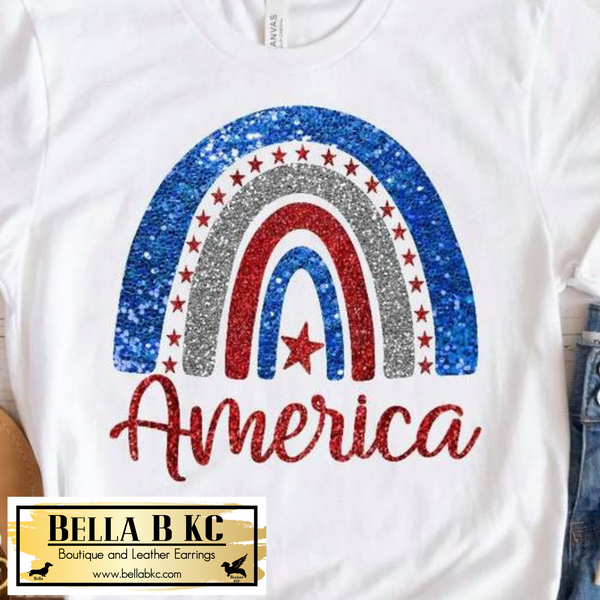 Patriotic - America Rainbow Tee