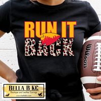 Kansas City Football Champions Run It Back Leopard Tee or Sweatshirt