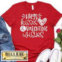 Valentine's Day Hugs Kisses and Valentines Wishes Tee