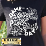 Football - Game Day Leopard Football Helmet Tee