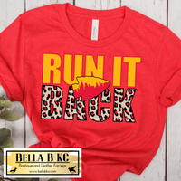 Kansas City Football Champions Run It Back Leopard Tee or Sweatshirt