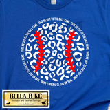 Baseball - Take Me Out to the Ball Game Leopard Baseball Tee