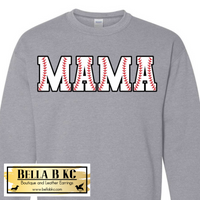 Mom/Mama - Mama Baseball Letters Tee