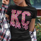 Kansas City KC Hot Pink Bolts Tee or Sweatshirt
