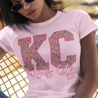Kansas City KC Hot Pink Bolts Tee or Sweatshirt