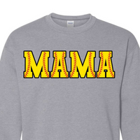 Mom/Mama - Mama Softball Letters Tee