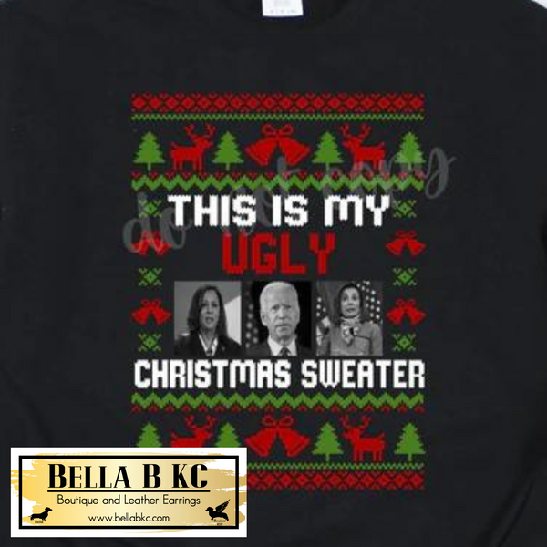 T47 Christmas - This Is My Ugly Christmas Sweater on Black Sweatshirt