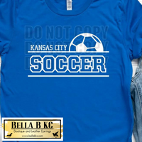 Kansas City Soccer White Print Tee