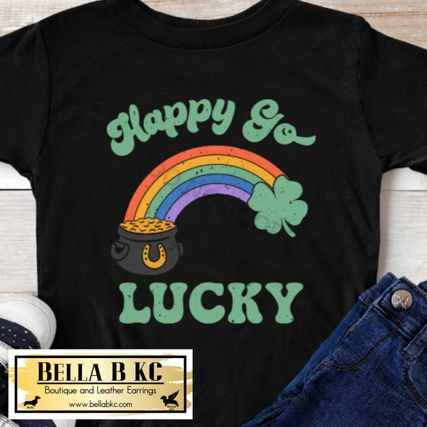 St. Patrick's Day Happy Go Lucky Rainbow Tee