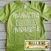 Mamacita Needs a Margarita Tee on Lime Green