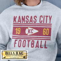 Kansas City Football 1960 Stripes and Arrowhead Tee or Sweatshirt