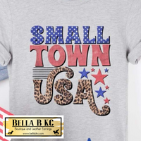 Patriotic - Small Town USA Leopard Tee