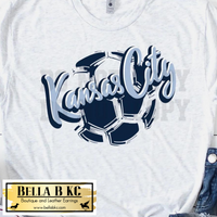 Kansas City Soccer Blue Soccer Ball Tee or Sweatshirt