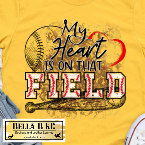 Baseball - My Heart is on That Field Tee