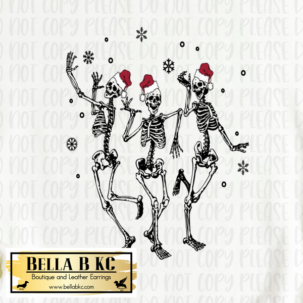 Christmas - Dancing Christmas Skeletons Tee