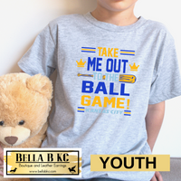 YOUTH KC Baseball Kansas City Take Me Out To The Ball Game Tee or Sweatshirt