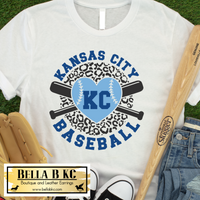 KC Baseball Kansas City Leopard Round Tee or Sweatshirt