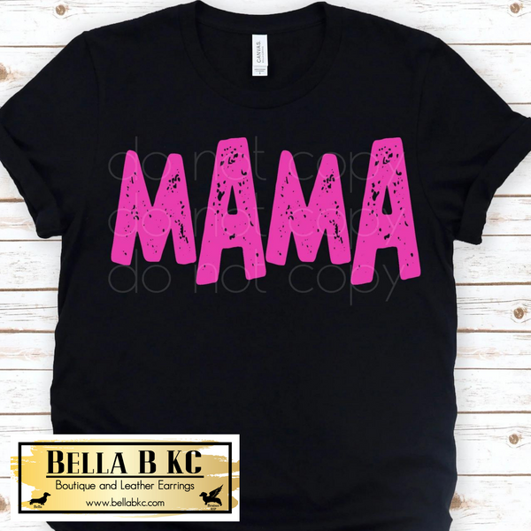 Mom/Mama - Mama Pink Print Tee