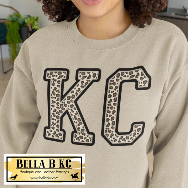 Kansas City KC Neutral Leopard Tee or Sweatshirt