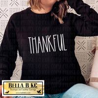 Fall - Thankful on Tshirt or Sweatshirt