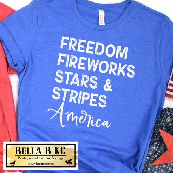 Patriotic - Freedom Fireworks Stars & Stripes Tee