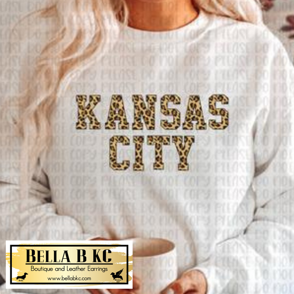 Leopard Kansas City Tee or Sweatshirt