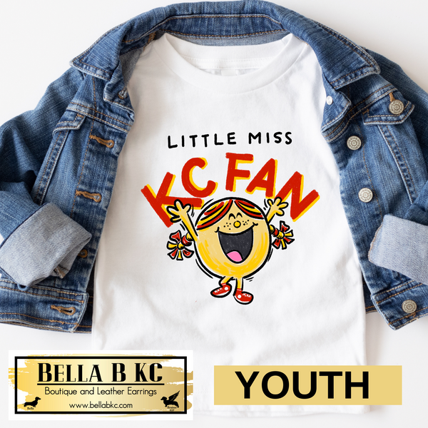 YOUTH Kansas City Football Little Miss KC Fan Tee or Sweatshirt