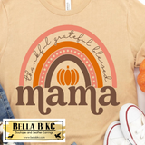 Fall - Mama Thankful Rainbow on Tshirt