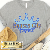 KC Baseball Kansas City Light Blue Crown Tee or Sweatshirt