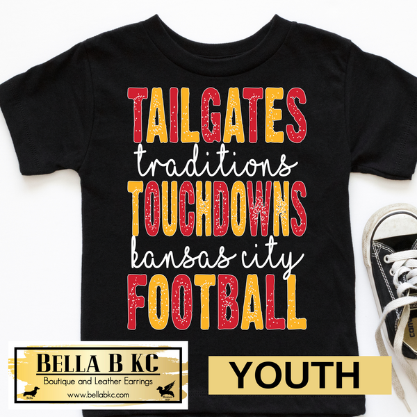 YOUTH Kansas City Football Tailgates Touchdowns *BBKC Exclusive* Tee or Sweatshirt