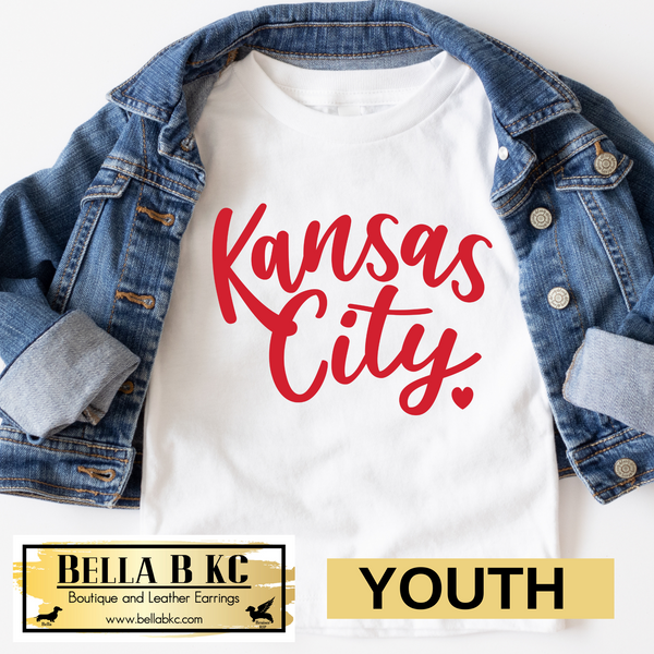 YOUTH Kansas City Red Script V2 Tee or Sweatshirt
