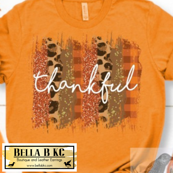 Fall - Thankful Brushstrokes on Tshirt or Sweatshirt