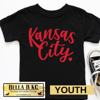 YOUTH Kansas City Red Script V2 Tee or Sweatshirt