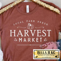 Fall - Hand Picked Farm Fresh Pumpkins Grey Print on Tshirt