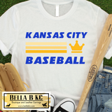 KC Baseball Kansas City Ombre Strips Tee or Sweatshirt