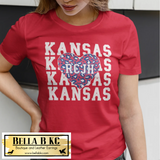 Kansas KU Leopard Heart Tee or Sweatshirt