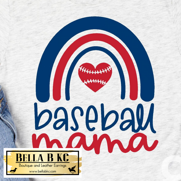 Patriotic - Baseball Mama Flag Tee