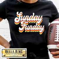 Kansas City Football Retro Script Sunday Funday Tee or Sweatshirt