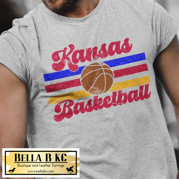 Kansas KU Basketball Lines Tee or Sweatshirt